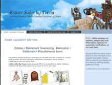 Tablet Screenshot of estatesalesbytreva.com